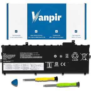 VANPIR 01AV430 Laptop Battery Replacement for Lenovo ThinkPad X1 Carbon 5th Gen 2017 6th Gen 2018 Series SB10K97587 01AV431 SB10K97588 01AV494 SB10K97586 01AV429 SB10K97586 11.58V 57Wh 4950mAh