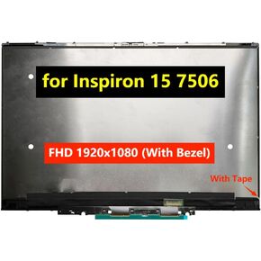 تي اف تي سنتر شاشة بديلة بديلة لجهاز ديل انسبيرون 15 7506 P97F P97F003 P97F00، شاشة 15.6 انش FHD 1920x1080، شاشة LCD LED تعمل باللمس، مع لوحة تحكم باللمس وحواف in Kuwait