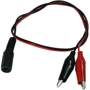 FILSHU 2 PCS 5.5x2.1mm DC Power Plug Male Connector to Dual Alligator Clip Cable 50cm in Kuwait