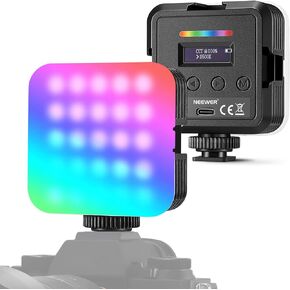 NEEWER RGB Led Video Light, RGB61 360° Full Color Camera Light with 3 Cold Shoe and Diffuser, CRI 97+, 20 Scene Modes, 2500K~8500K, 2000mAh Rechargeable Battery for Gaming/YouTube/Vlog/Photography in Kuwait