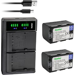 بطارية Kastar قطعة واحدة وشاحن USB LTD2 بديل لبطارية JVC SSL-JVC50، SSLJVC50، JVC50، SSL-JVC70، SSLJVC70، JVC70، SSL-JVC75، SSLJVC75، JVC75، BN-S8I50، BNS8I50 in Kuwait