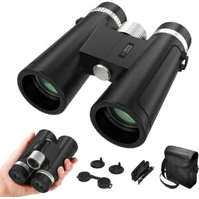 منظار Thorder 12×42 HD للبالغين والأطفال، مناظير فائقة السطوع عالية الطاقة مع رؤية كبيرة، رؤية واضحة منخفضة الإضاءة، BAK4، منشورات FMC، مناظير مدمجة مقاومة للماء لمشاهدة الطيور والصيد والسفر in Kuwait