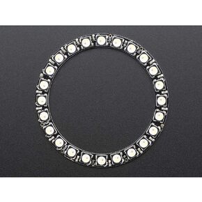 Adafruit Industries NeoPixel Ring - 24 x 5050 RGBW LEDs مع برامج تشغيل مدمجة - أبيض طبيعي - ~4500K in Kuwait