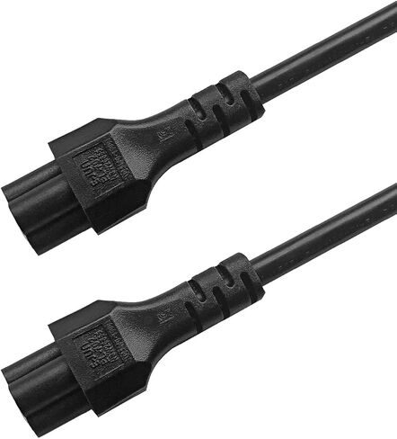 Single IEC 320 C14 Male to Dual C5 Female Power Y Type Splitter Adapter Cable Cord ,30cm in Kuwait
