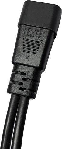 Single IEC 320 C14 Male to Dual C5 Female Power Y Type Splitter Adapter Cable Cord ,30cm in Kuwait