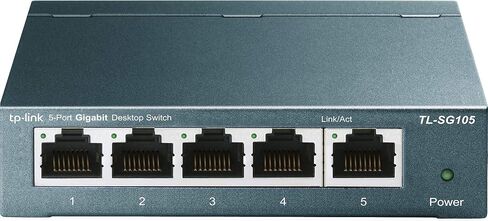 TP-Link 5 Port Gigabit Ethernet Network Switch | Ethernet Splitter | Sturdy Metal w/ Shielded Ports | Plug-and-Play | Traffic Optimization | Unmanaged (TL-SG105) (Renewed) in Kuwait