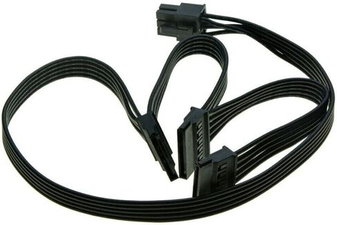 كابل إمداد طاقة بديل من هواشينج سودا لوحدة إمداد الطاقة الموسمية بمنفذ PCI-e 6 دبابيس إلى 3 ساتا 15 دبوس in Saudi Arabia