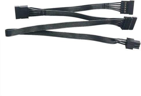 كابل إمداد طاقة بديل من هواشينج سودا لوحدة إمداد الطاقة الموسمية بمنفذ PCI-e 6 دبابيس إلى 3 ساتا 15 دبوس in Saudi Arabia