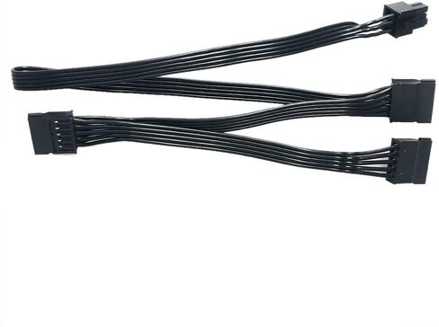 كابل إمداد طاقة بديل من هواشينج سودا لوحدة إمداد الطاقة الموسمية بمنفذ PCI-e 6 دبابيس إلى 3 ساتا 15 دبوس in Saudi Arabia