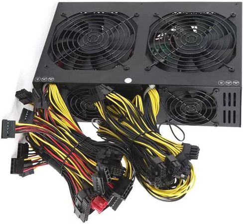 3600W Mining Power Supply Support 12 GPUs GPU Mining Rig, PC Power PSU for ETH Bitcoin Ethereum Miner with Auto-Thermally Controlled Fan Supply,110V-240V in Kuwait