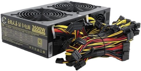 3600W Mining Power Supply Support 12 GPUs GPU Mining Rig, PC Power PSU for ETH Bitcoin Ethereum Miner with Auto-Thermally Controlled Fan Supply,110V-240V in Kuwait