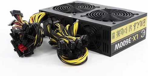 3600W Mining Power Supply Support 12 GPUs GPU Mining Rig, PC Power PSU for ETH Bitcoin Ethereum Miner with Auto-Thermally Controlled Fan Supply,110V-240V in Kuwait