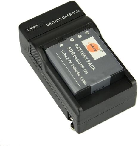 DSTE Replacement for NP-130 Battery + DC104 Travel and Car Charger Adapter Compatible Casio Exilim EX-ZR700 ZR800 ZR850 ZR1200 EX-ZS1500 EX-10 EX-100 EX-H30 EX-ZR100 EX-ZR200 EX-ZR3700 in Saudi Arabia