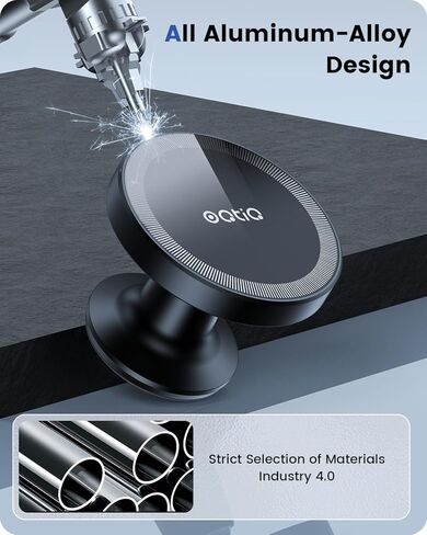 OQTIQ for MagSafe Car Mount [جميع المعادن] حامل هاتف مغناطيسي للوحة القيادة لتركيب السيارة لهاتف iPhone أقوى مغناطيس لاصق 3M متوافق مع iPhone 15 14 13 12 Pro Max Mini وجميع الهواتف المحمولة in Kuwait