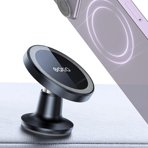 OQTIQ for MagSafe Car Mount [جميع المعادن] حامل هاتف مغناطيسي للوحة القيادة لتركيب السيارة لهاتف iPhone أقوى مغناطيس لاصق 3M متوافق مع iPhone 15 14 13 12 Pro Max Mini وجميع الهواتف المحمولة in Kuwait