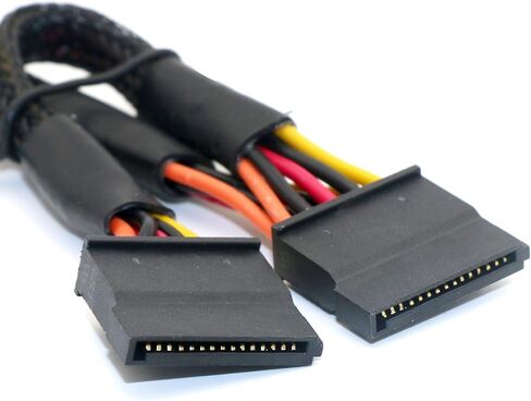 YOUKITTY 6-pin to 2 x 15-pin SATA Power Adapter Cables for Desktop Computer Hard Drive SSD Power Cable Splitter (1 pc) in Kuwait