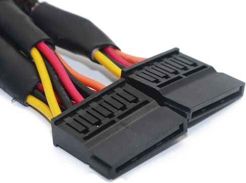YOUKITTY 6-pin to 2 x 15-pin SATA Power Adapter Cables for Desktop Computer Hard Drive SSD Power Cable Splitter (1 pc) in Kuwait