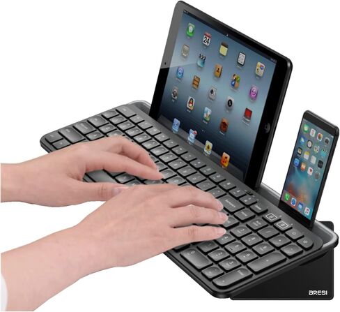 Bluetooth Keyboard for Mac: 3 Mode Bluetooth Wireless Keyboard with Tablet Phone Holder,80% Tablet Keyboard with Number Pad USB Keyboard for Smatphone,Tablets,PC, Computer, Laptop, Macbook (Pink Blue) in Kuwait