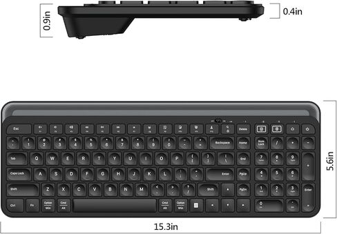 Bluetooth Keyboard for Mac: 3 Mode Bluetooth Wireless Keyboard with Tablet Phone Holder,80% Tablet Keyboard with Number Pad USB Keyboard for Smatphone,Tablets,PC, Computer, Laptop, Macbook (Pink Blue) in Kuwait