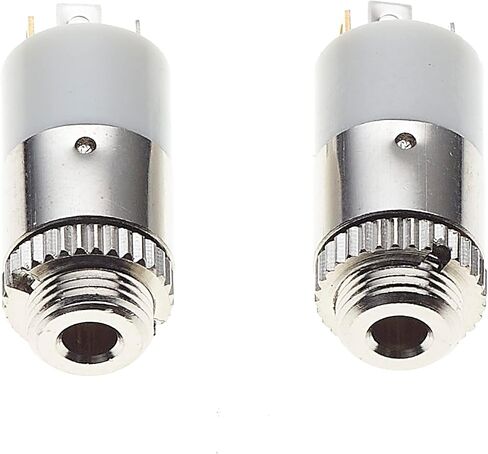 Keple 2.5mm Jack Socket, Stereo, Chassis - Panel Plating Mount Solder Connector with 2 Terminals and Locking Nut, for Headphones Audio - Pack of 2 in Saudi Arabia