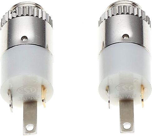 Keple 2.5mm Jack Socket, Stereo, Chassis - Panel Plating Mount Solder Connector with 2 Terminals and Locking Nut, for Headphones Audio - Pack of 2 in Saudi Arabia