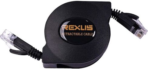 كابل شبكة إيثرنت مسطح Cat 6 قابل للسحب من REXUS، بطول 6.6 قدم، و10 جيجابت أسلاك LAN عالية السرعة، وكابل تصحيح الإنترنت مع موصل RJ45 لأجهزة Xbox، وPS4، وجهاز التوجيه، والمودم، والتبديل (C6R20) in Kuwait