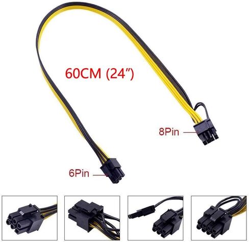 محول لوحة الإمداد بالطاقة PCI-E من Fairdog Mining 12 منفذًا 6Pin إلى 8Pin PSU GPU محول طاقة بطاقة الرسومات مع كابل (مصدر الطاقة غير متضمن) in Kuwait