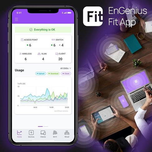 EnGenius Fit L2 Plus Managed 24-Port Gigabit PoE+ Switch | 802.3at/af PoE+ Ready | 410W Budget | 4 SFP Uplink Ports | 56 Gbps Switching Capacity | [EWS7928FP-FIT] in Kuwait