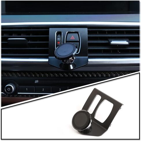LLKUANG حامل هاتف خلوي دوار 360 درجة حامل للهاتف المحمول أسود (مغناطيس) لسيارة BMW 5 Series F11 F10 F07 2010-2016 (أسود) in Kuwait