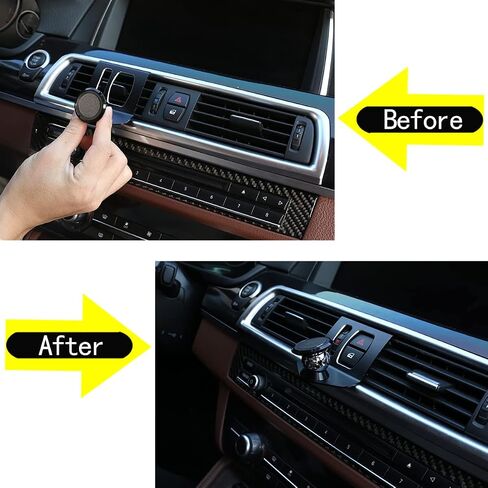 LLKUANG حامل هاتف خلوي دوار 360 درجة حامل للهاتف المحمول أسود (مغناطيس) لسيارة BMW 5 Series F11 F10 F07 2010-2016 (أسود) in Kuwait