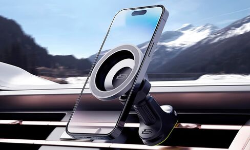 حامل الهاتف الخلوي Bracketron MagAlign Pro متوافق مع حامل الهاتف Apple iPhone MagSafe مع قرص التثبيت وحامل الهاتف بدون استخدام اليدين in Kuwait