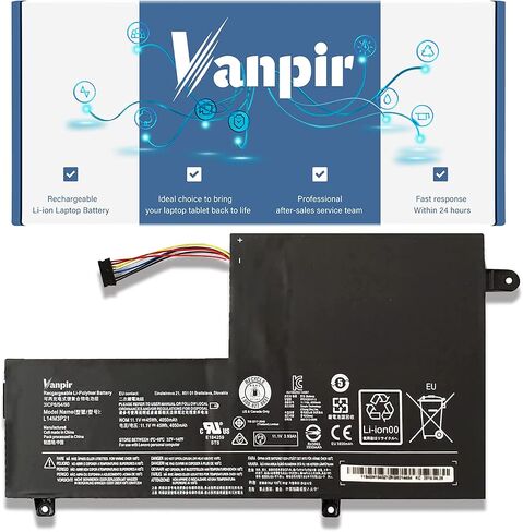 Vanpir L14M3P21 Laptop Battery 11.1V 45Wh 4050mAh Replacement for Lenovo IdeaPad 310S 320S 500S 510S 520S Edge 2-1580 Flex 3 1470 1480 Flex 4 1570 1580 Series L14L3P21 L14M2P21 L14L2P21 L15M3PB0 in Saudi Arabia