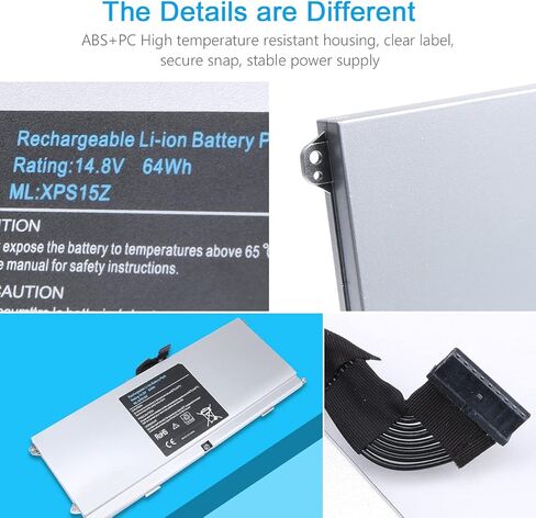 LQM® 14.8V 4400mAh/65Wh بطارية كمبيوتر محمول جديدة لـ Dell XPS 15z L511Z، متوافقة P/N:0HTR7 0NMV5C NMV5C 075WY2 in Kuwait