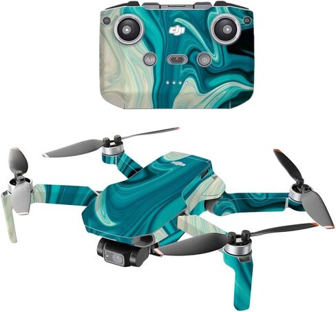 Mighty Skins Compatible with DJI Mini 2 Portable Drone - Fiery Flow | Protective, Durable, and Unique Vinyl Decal wrap Cover | Easy to Apply, Remove, and Change Styles | Made in The USA in Kuwait