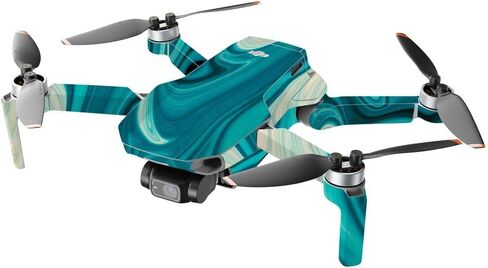 Mighty Skins Compatible with DJI Mini 2 Portable Drone - Fiery Flow | Protective, Durable, and Unique Vinyl Decal wrap Cover | Easy to Apply, Remove, and Change Styles | Made in The USA in Kuwait