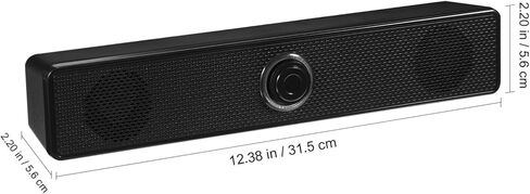 UKCOCO مكبر صوت للكمبيوتر، مكبر صوت منزلي سلكي يعمل بمنفذ USB مقاس 3.5 ملم Aux مكبر صوت خارجي مع قرص للتحكم في مستوى الصوت لشاشة الكمبيوتر المحمول والكمبيوتر المحمول in Kuwait