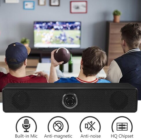 UKCOCO مكبر صوت للكمبيوتر، مكبر صوت منزلي سلكي يعمل بمنفذ USB مقاس 3.5 ملم Aux مكبر صوت خارجي مع قرص للتحكم في مستوى الصوت لشاشة الكمبيوتر المحمول والكمبيوتر المحمول in Kuwait