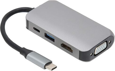 قاعدة توصيل USB C 4 في 1، واجهة وسائط متعددة USB C إلى HD/محول PD/USB/VGA، شحن سريع 60 وات، أقصى نقل 5 جيجابت في الثانية، دعم 4K x 2K 30 هرتز in Kuwait