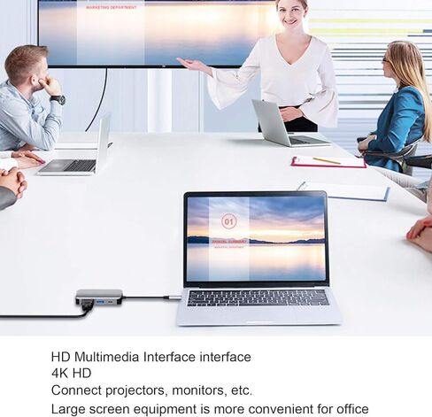 قاعدة توصيل USB C 4 في 1، واجهة وسائط متعددة USB C إلى HD/محول PD/USB/VGA، شحن سريع 60 وات، أقصى نقل 5 جيجابت في الثانية، دعم 4K x 2K 30 هرتز in Kuwait