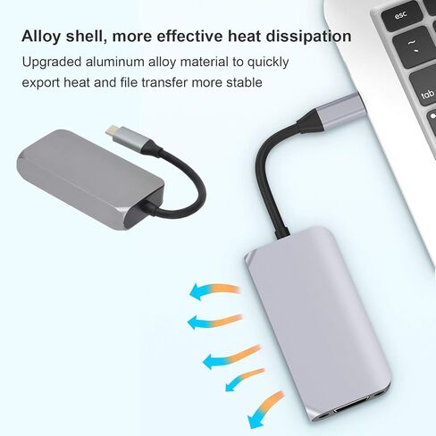 قاعدة توصيل USB C 4 في 1، واجهة وسائط متعددة USB C إلى HD/محول PD/USB/VGA، شحن سريع 60 وات، أقصى نقل 5 جيجابت في الثانية، دعم 4K x 2K 30 هرتز in Kuwait