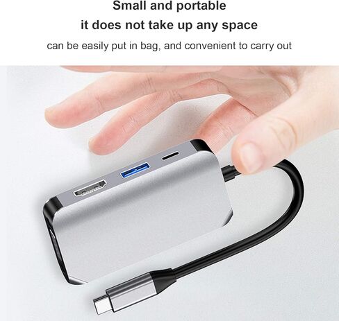 قاعدة توصيل USB C 4 في 1، واجهة وسائط متعددة USB C إلى HD/محول PD/USB/VGA، شحن سريع 60 وات، أقصى نقل 5 جيجابت في الثانية، دعم 4K x 2K 30 هرتز in Kuwait