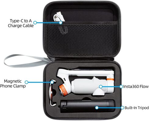 Carrying Case for Insta360 Flow,Compatible with Insta 360 Flow AI-Powered Smartphone Stabilizer (grey) in Saudi Arabia