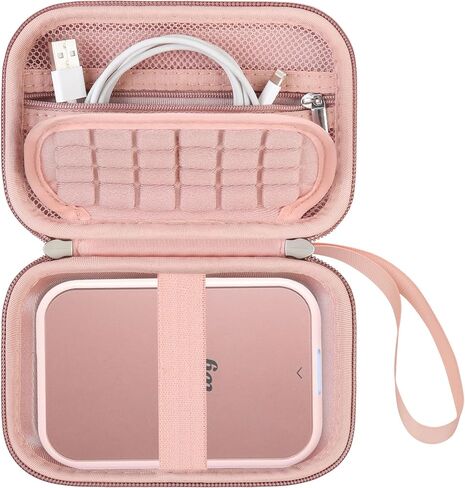 Hard Carrying Case Compatible with Canon Ivy 2 Mini Photo Printer, Wireless Bluetooth Portable Smartphone Printer, Zipper Mesh Pocket for USB Cable, Zink Photo Paper, Black in Kuwait