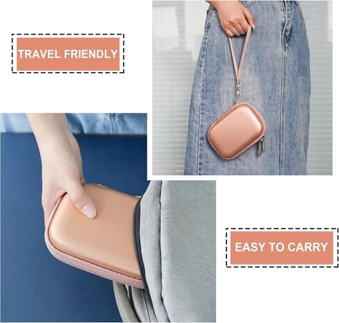 Hard Carrying Case Compatible with Canon Ivy 2 Mini Photo Printer, Wireless Bluetooth Portable Smartphone Printer, Zipper Mesh Pocket for USB Cable, Zink Photo Paper, Black in Kuwait