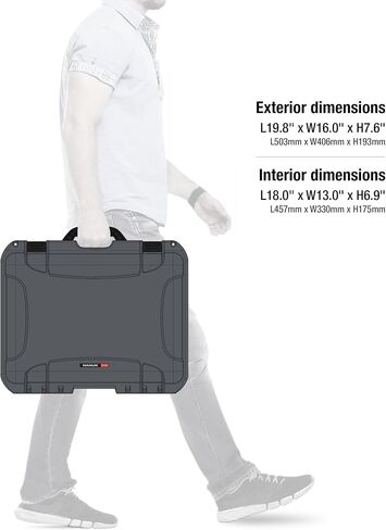 NANUK 930 Hard Case with Customizable Cubed Foam, Waterproof, Carry On | 19.8 x 16 x 7.6, Protects Camera & Valuable Gear, Remove/Trim Foam Cubes for Precision-Fit, Lockable, Made in Canada, Black in Saudi Arabia