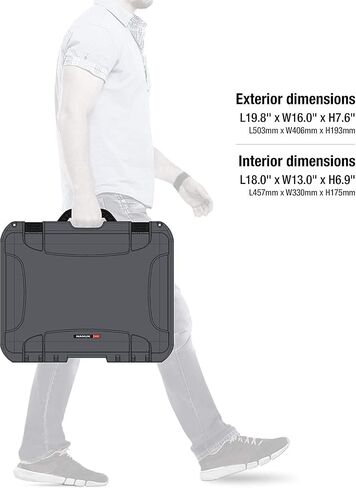 NANUK 930 Hard Case with Customizable Cubed Foam, Waterproof, Carry On | 19.8 x 16 x 7.6, Protects Camera & Valuable Gear, Remove/Trim Foam Cubes for Precision-Fit, Lockable, Made in Canada, Black in Saudi Arabia