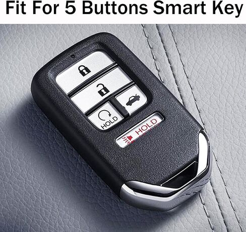 Coolbestda 5Buttons TPU Full Protector Key Fob Transmitter Cover Case Keyless Shell for 2022 2021 2020 2019 2018 2017 Honda Accord Civic CR-V CRV Pilot EX EX-L Touring Premium Insight A2C81642600 in Kuwait