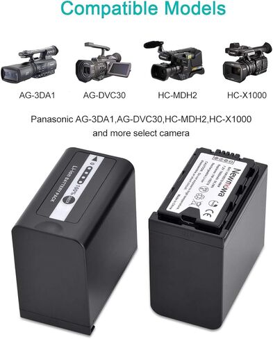 بطارية بديلة Newmowa VW-VBD78 (عبوة من قطعتين) ومجموعة شاحن لباناسونيك VW-VBD78 VW-VBD58 وAG-3DA1، AG-AC8، AG-DVC30، AG-HPX171، AG-HPX255، AJ-PCS060، AJ-PX298 ،HC-MDH2،HC-X1000،HDC-Z10000 in Kuwait