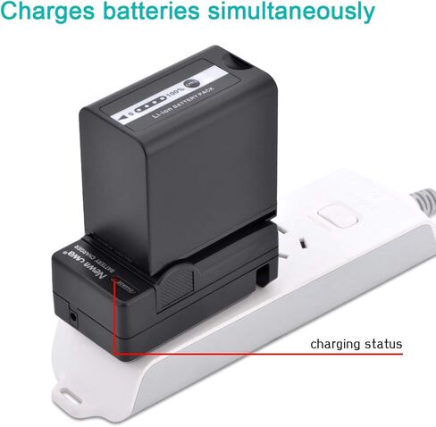 بطارية بديلة Newmowa VW-VBD78 (عبوة من قطعتين) ومجموعة شاحن لباناسونيك VW-VBD78 VW-VBD58 وAG-3DA1، AG-AC8، AG-DVC30، AG-HPX171، AG-HPX255، AJ-PCS060، AJ-PX298 ،HC-MDH2،HC-X1000،HDC-Z10000 in Kuwait