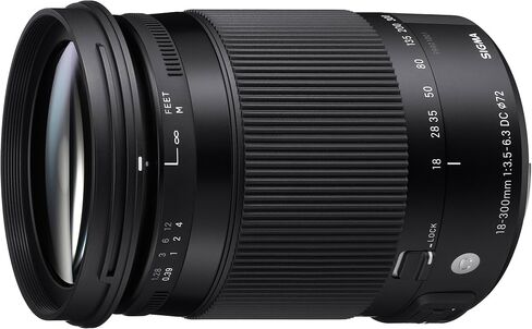 عدسة سيجما 18-300 ملم F3.5-6.3 معاصرة DC Macro OS HSM لكاميرات نيكون (متجددة) in Saudi Arabia